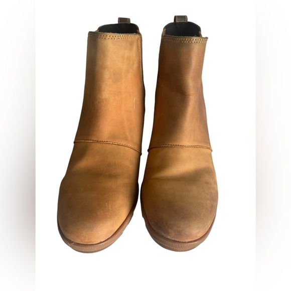 Sorel Women's Joan of Arctic Wedge II Chelsea Boots Size 9.5 Tan B11 - Picture 2 of 8